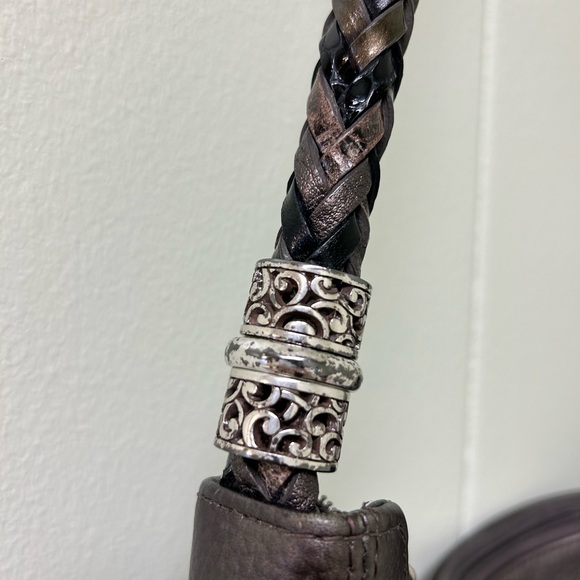 Brighton Barbados Handbag Pewter Pebbled Shoulder Bag - Picture 6 of 6